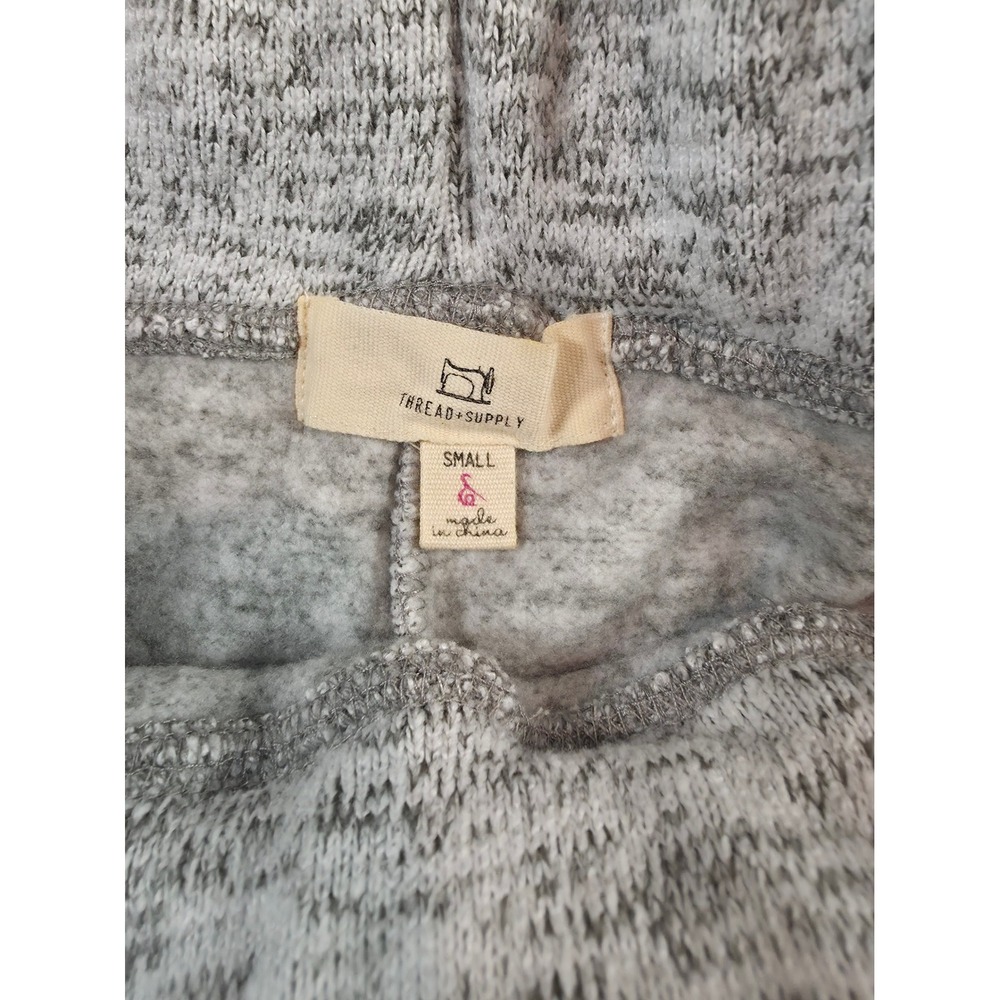 Thread & Supply Womens Marled Grey Knit Joggers Fleece Lined Sweatpants Small - Picture 6 of 10
